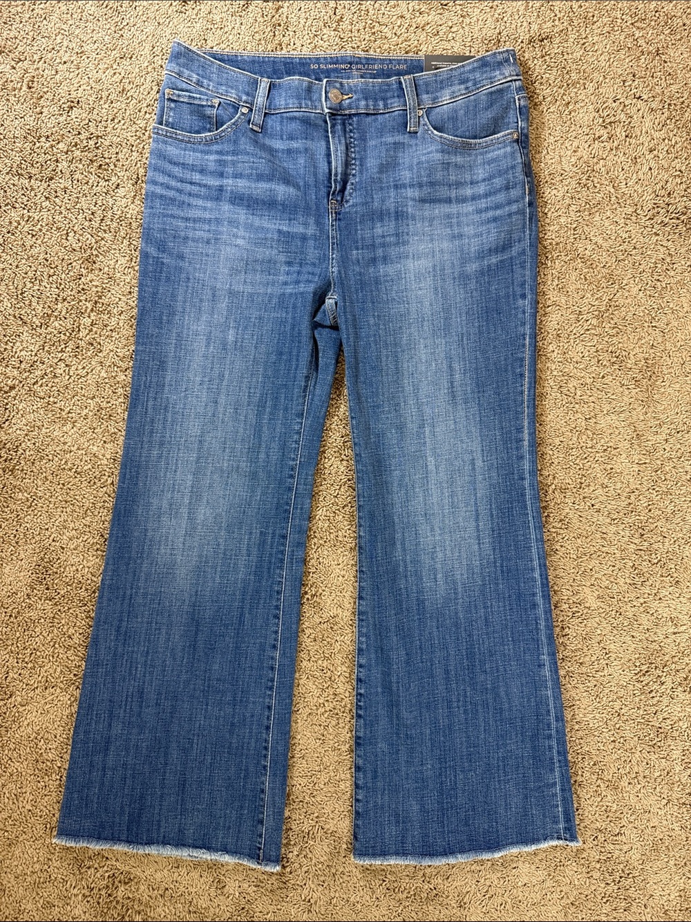 Chico's Medium Blue Girlfriend Flare Wide-Leg Jeans SKU1575